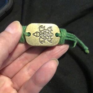 Leather turtle bracelet